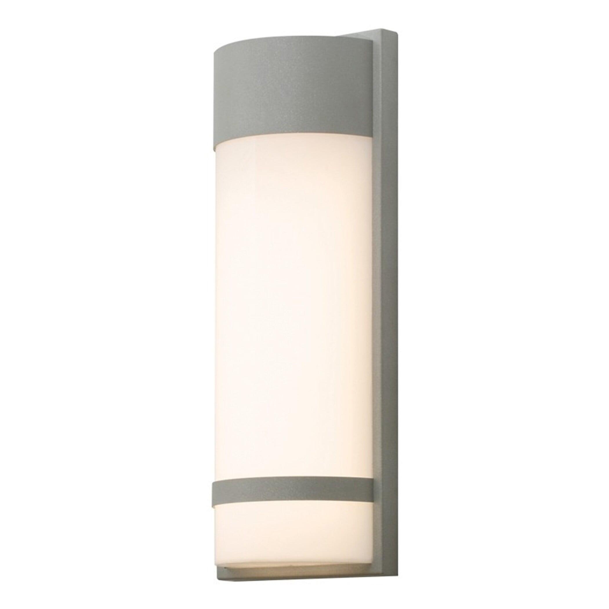 AFX Paxton 18-inch ADA Textured Grey LED Outdoor Sconce, White Acrylic Shade