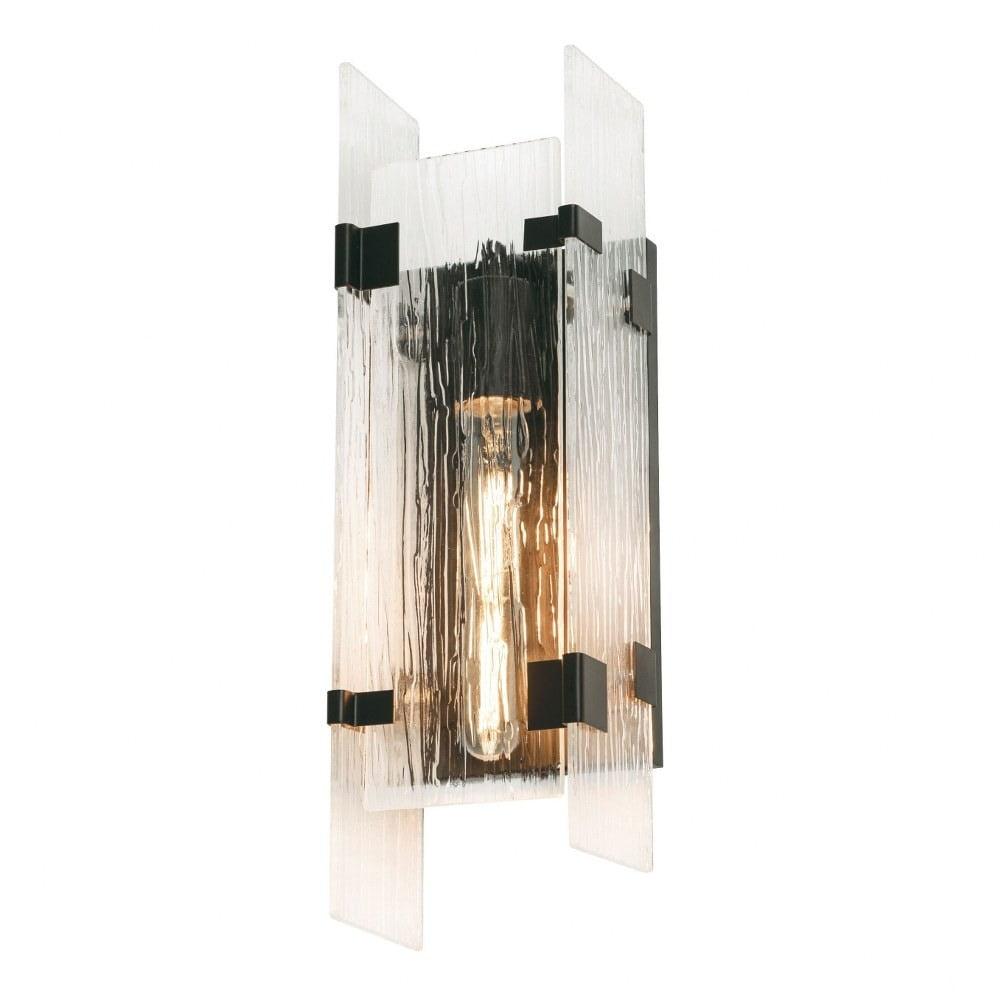 Pioneer Black Steel 17" Rectangular Wall Sconce