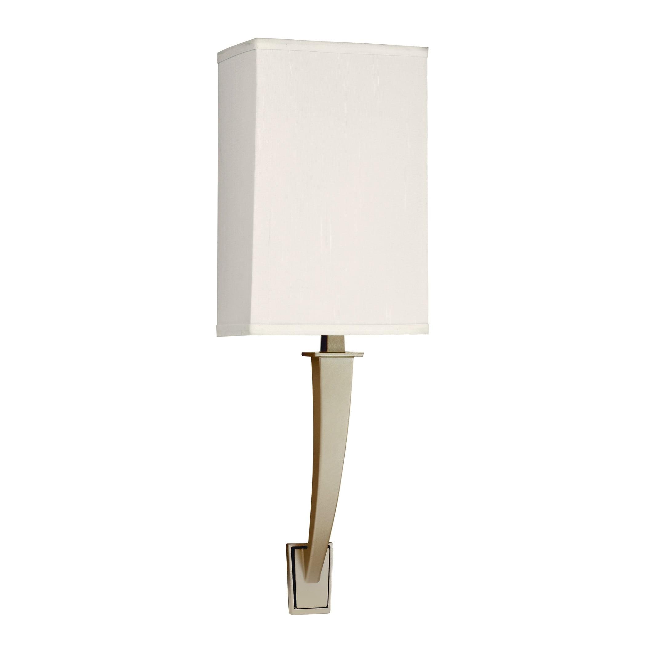 AFX Sheridan 19-inch Champagne LED Wall Sconce, Cream Linen Shade