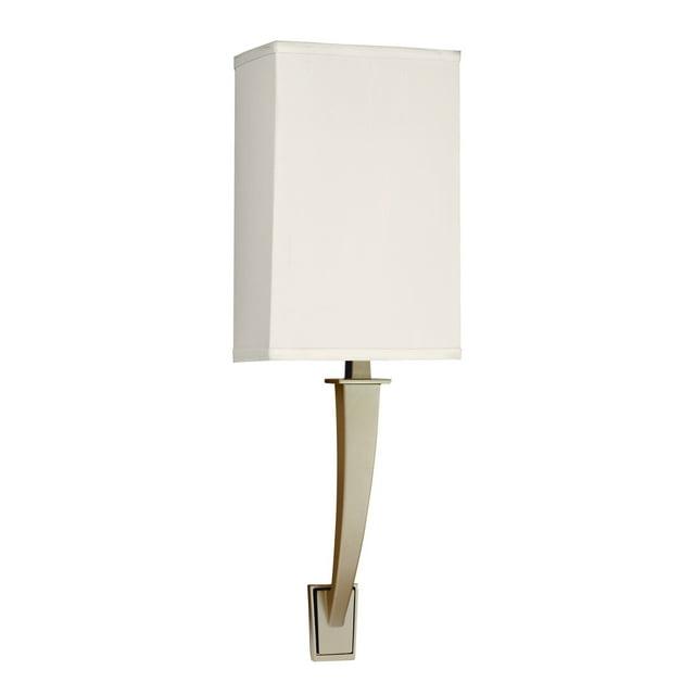 AFX Sheridan 19-inch Champagne LED Wall Sconce, Cream Linen Shade