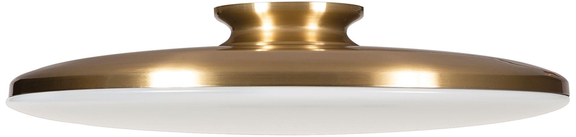 AFX Skye 19" Wide Round Satin Brass Modern LED Ceiling Light