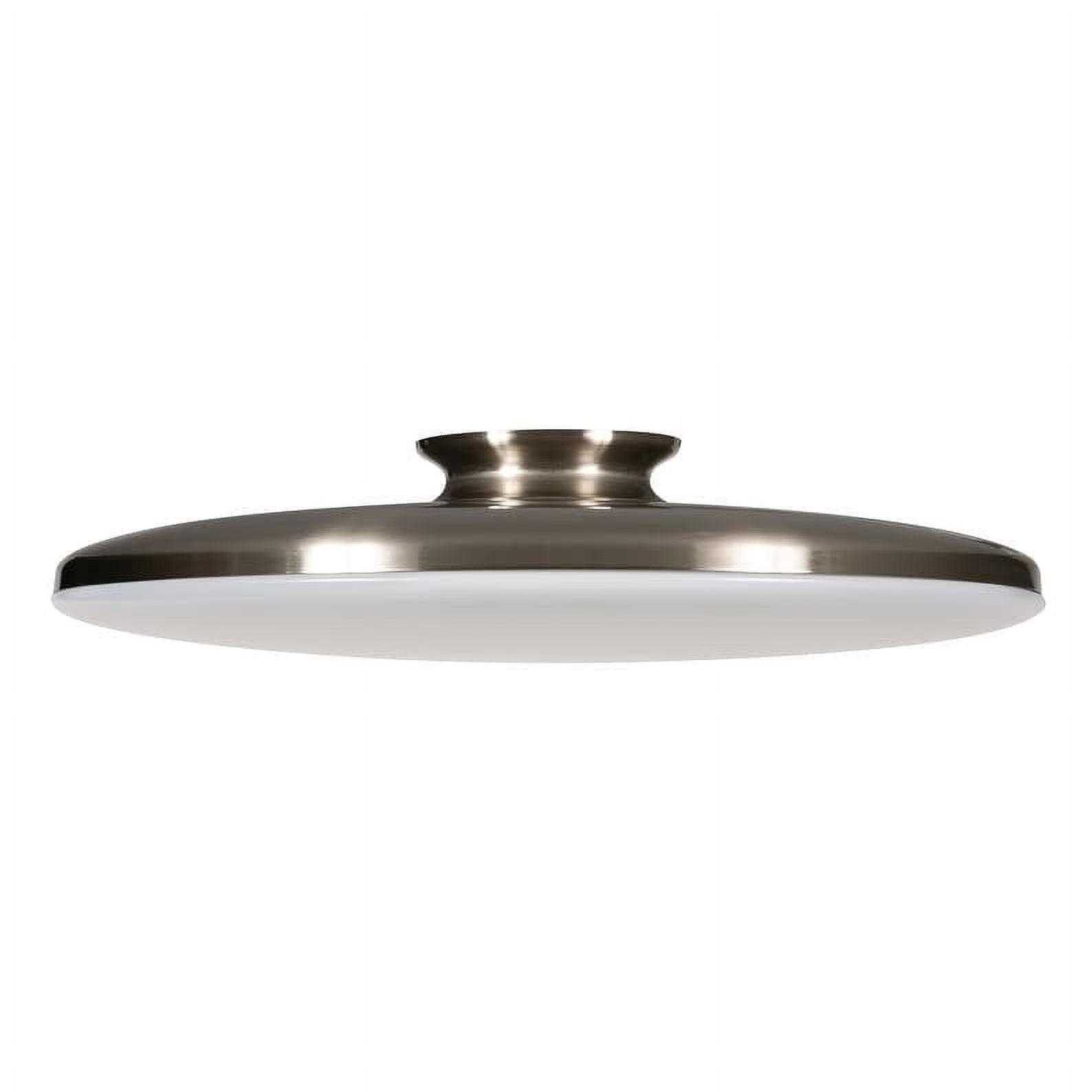 Satin Nickel 19" LED Flush Mount Ceiling Light