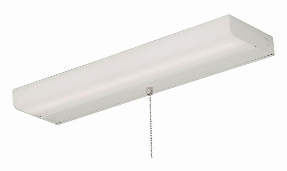 White 18" LED Under Cabinet Light Bar with Pull Chain