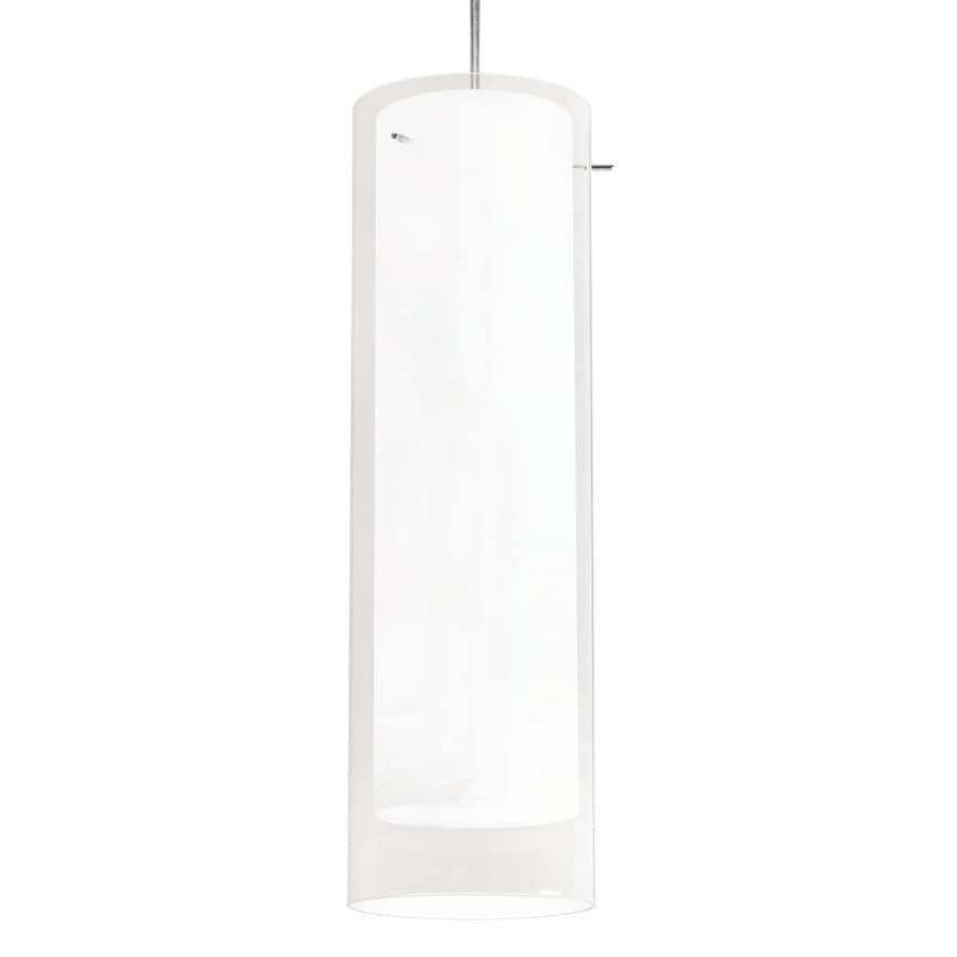 Mini View Satin Nickel LED Pendant with Frosted Glass Diffuser