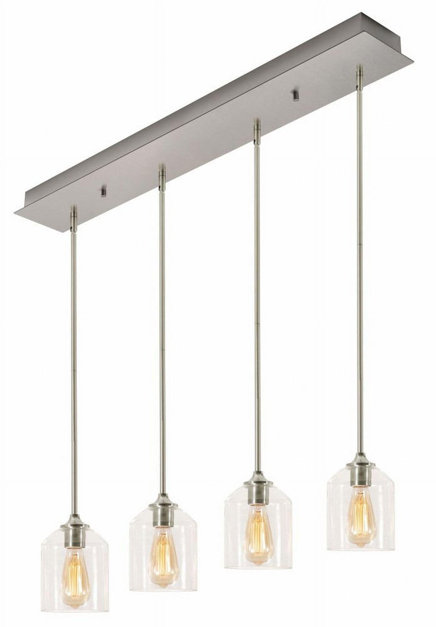 AFX  William 4 Light Linear Pendant - Medium Base 120V Satin Nickel