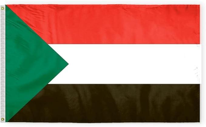 Sudan Flag 3x5 ft Polyester with Brass Grommets