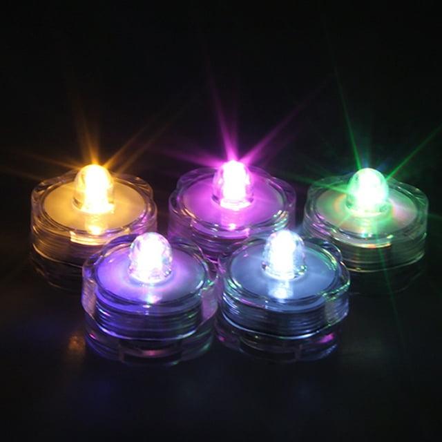 AGPtek 24pcs Submersible Waterproof LED Tea Lights Multicolor Flameless Underwater Candles