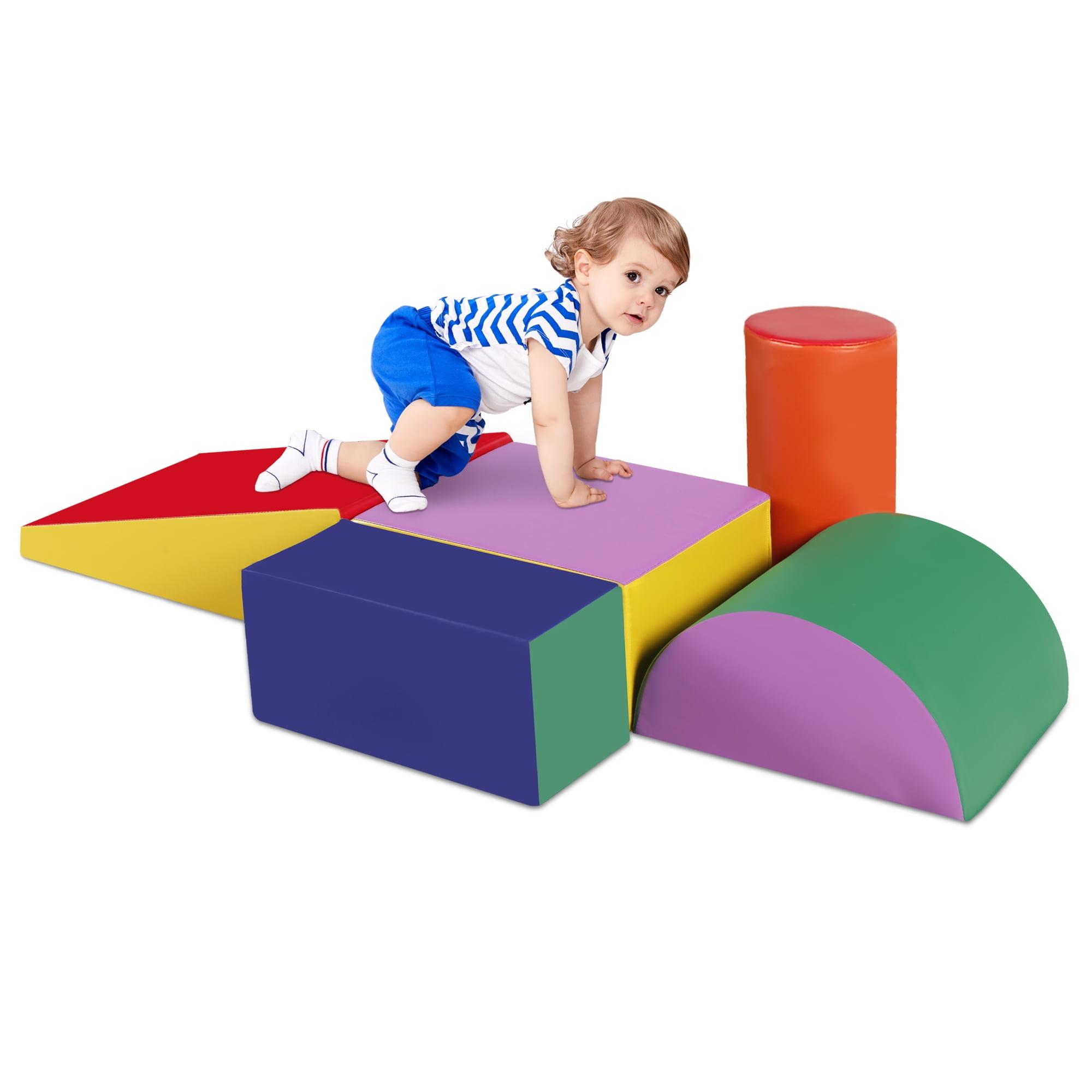 Climb And Crawl Activity Play Set - 5 Piece Soft Zone Climbing Blocks Lightweight Foam Shape Toy – Play22Usa