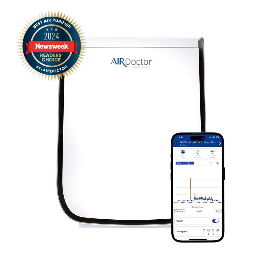 Air Doctor AIRDOCTOR 2000i Smart Purifier Small & Medium rooms 3-Stage Filtration Pre-Filter UltraHEPA Carbon