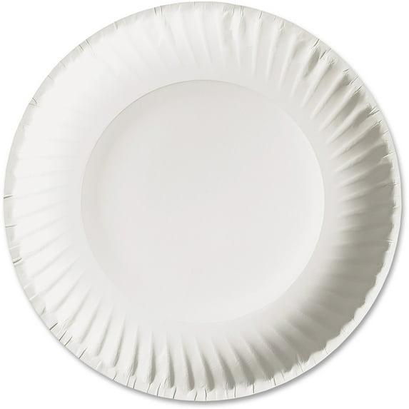 AJM Packaging Corporation White Paper Plates, 9" Diameter, 100 Count