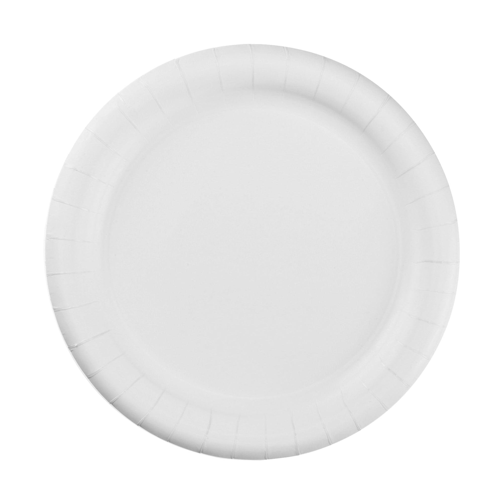 AJM Packaging Corporation Premium Coated Paper Plates, 9" dia, White, 125/Pack, 4 Packs/Carton