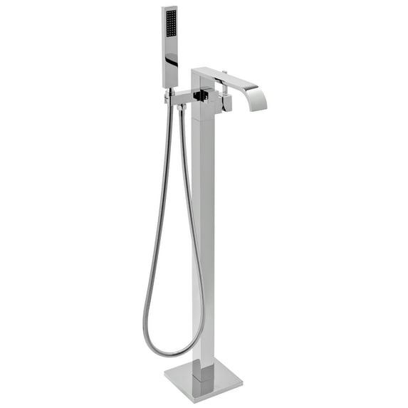 AKDY 34" Freestanding Bathtub Faucet Floor Mount Tub Filler Handheld Bath Wand Shower