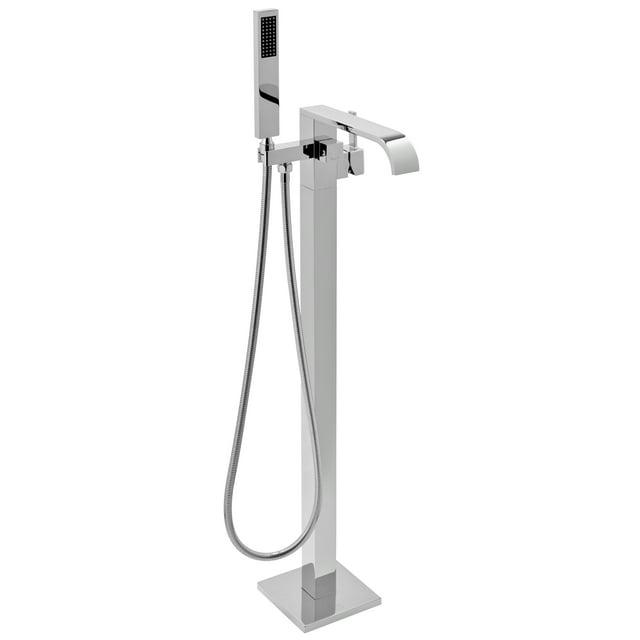AKDY 34" Freestanding Bathtub Faucet Floor Mount Tub Filler Handheld Bath Wand Shower