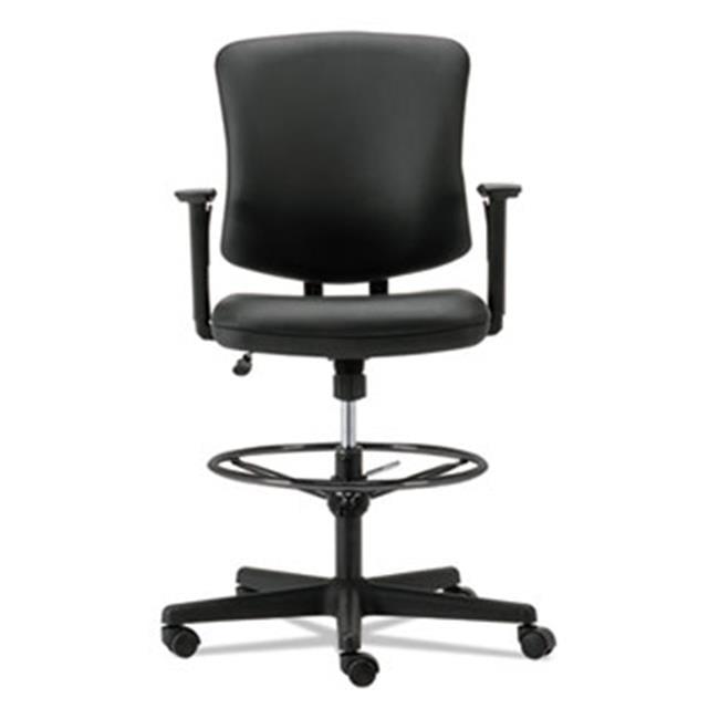 Elevate Modern Black Leatherette Adjustable Office Stool