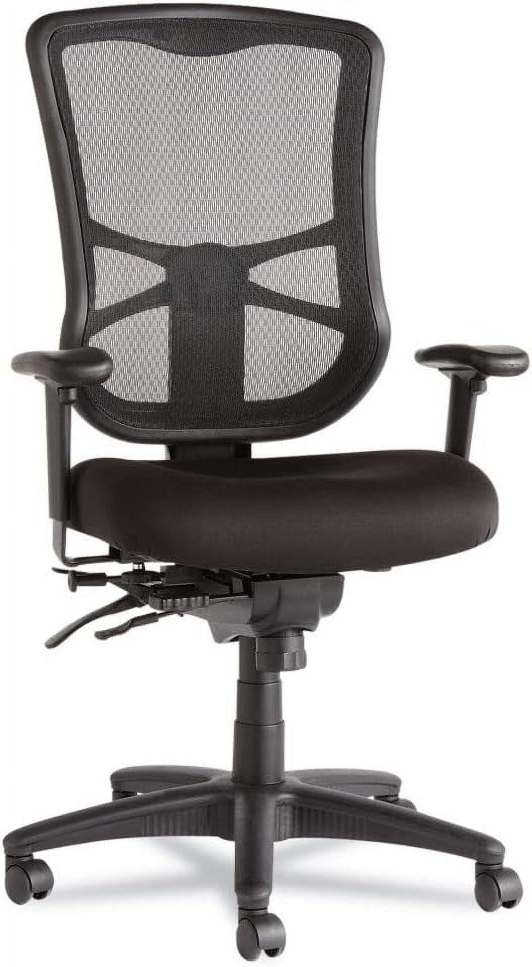 High-Back Black Mesh Office Chair with Adjustable Arms and Tilt Mechanism