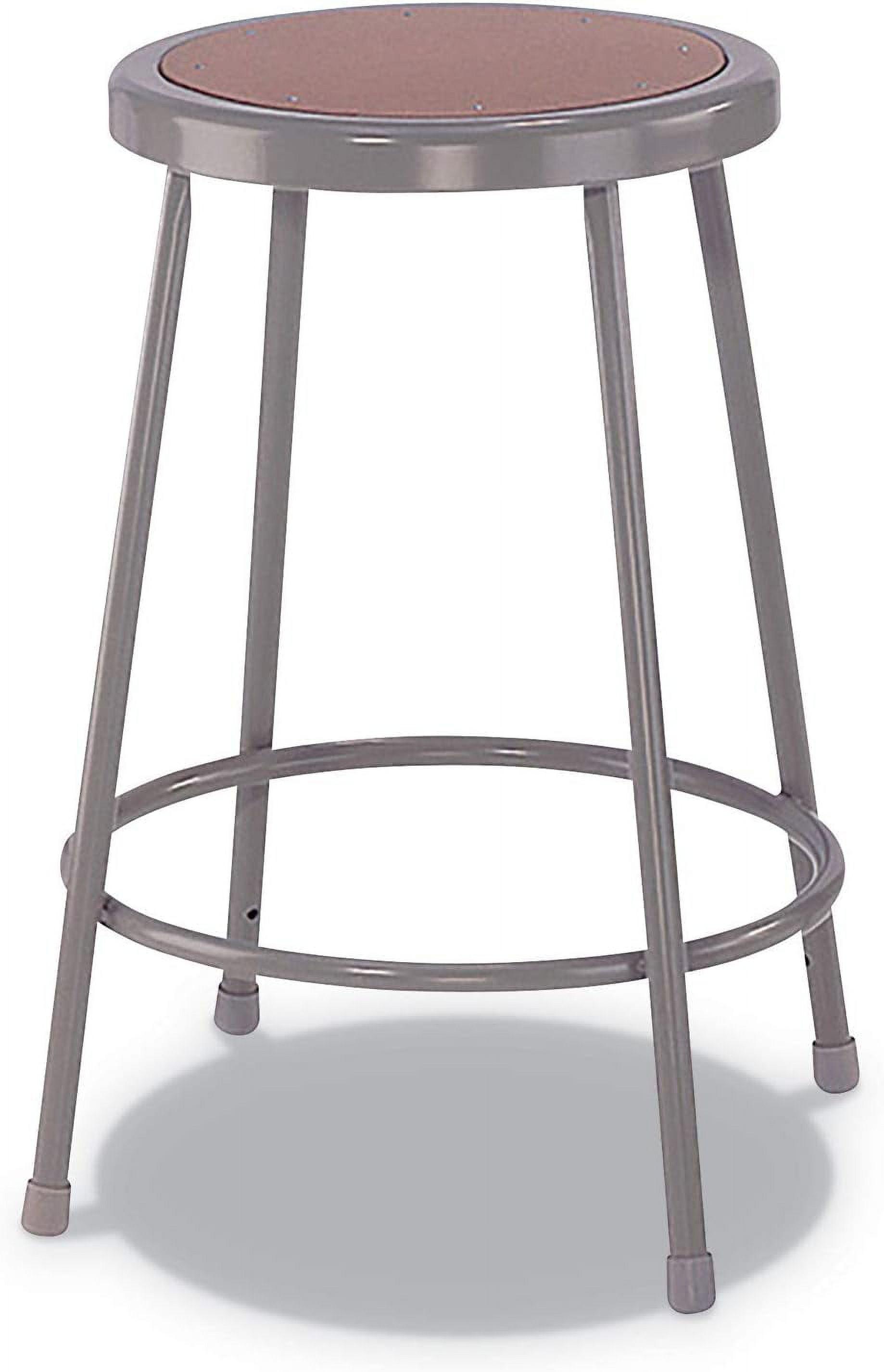 Brown and Gray Adjustable Backless Industrial Stool