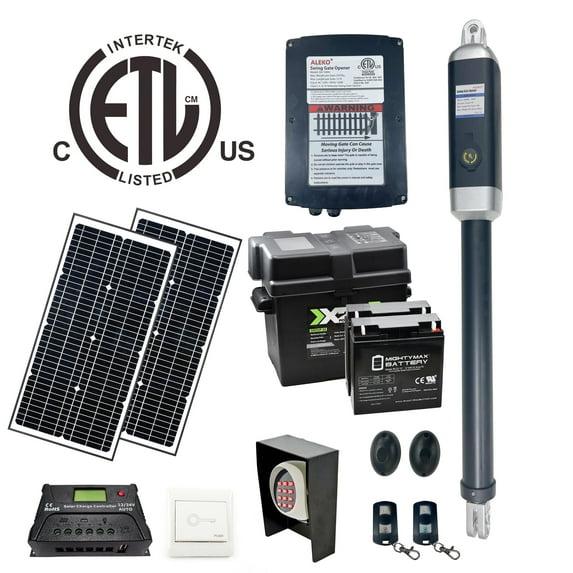 ALEKO Single Swing Gate Operator - GG450/AS450 AC/DC - ETL Listed - Solar Kit 60W