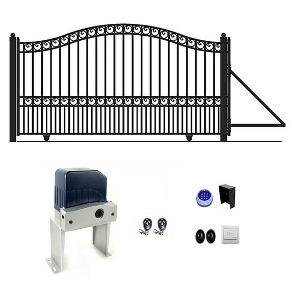 ALEKO ALEKO® Paris Style Single Slide Steel Driveway Gate with AC1400 Gate Opener