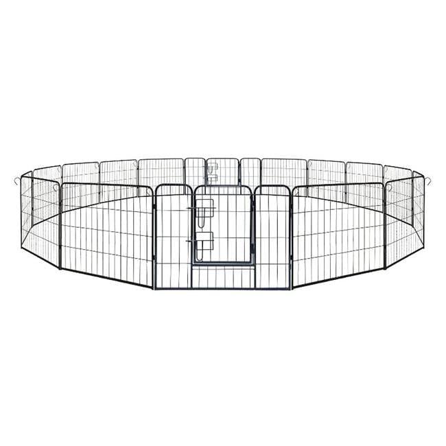 Heavy Duty Black Metal Pet Playpen with 16 Panels