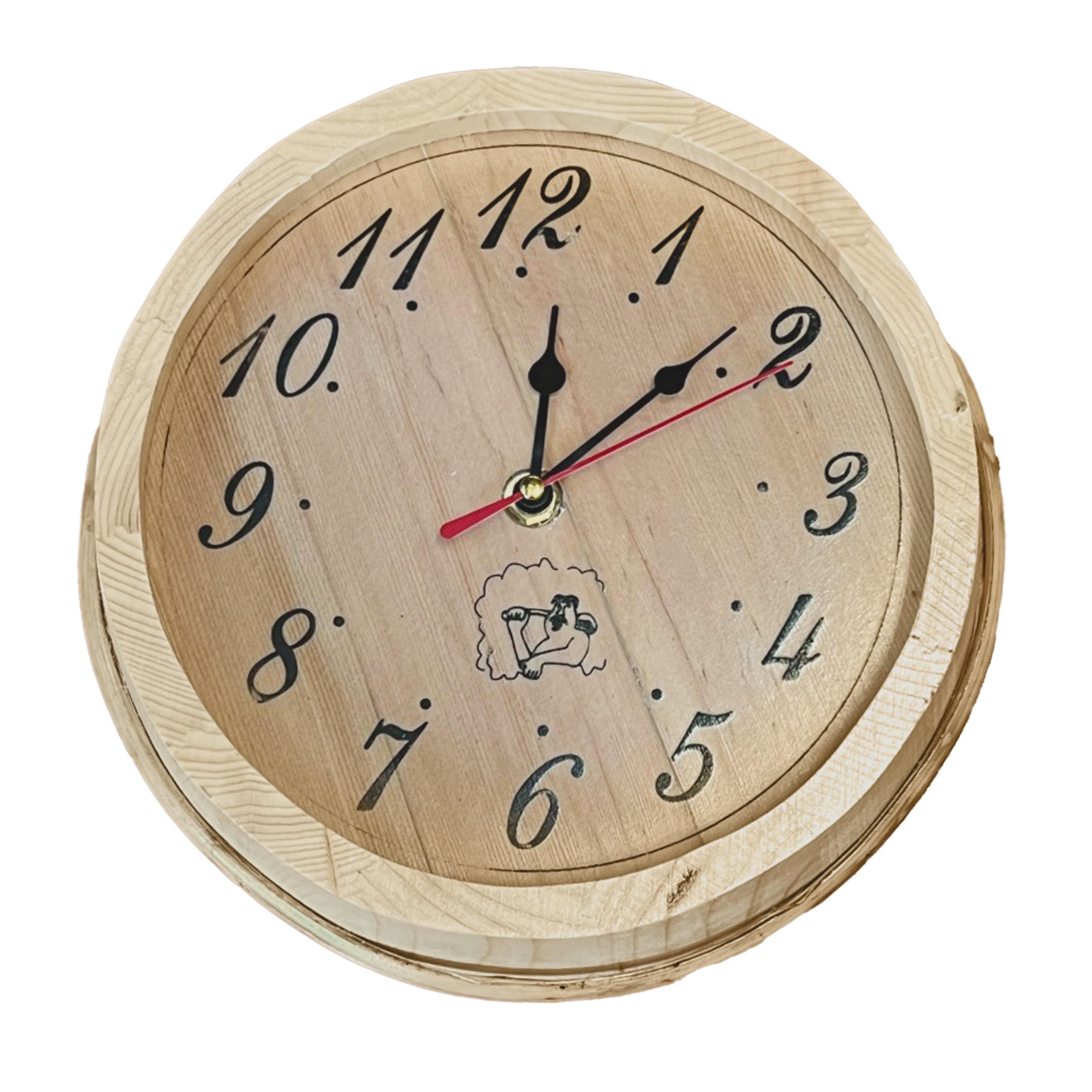 Natural Pine Wood 9.5 Inch Sauna Spa Analog Clock