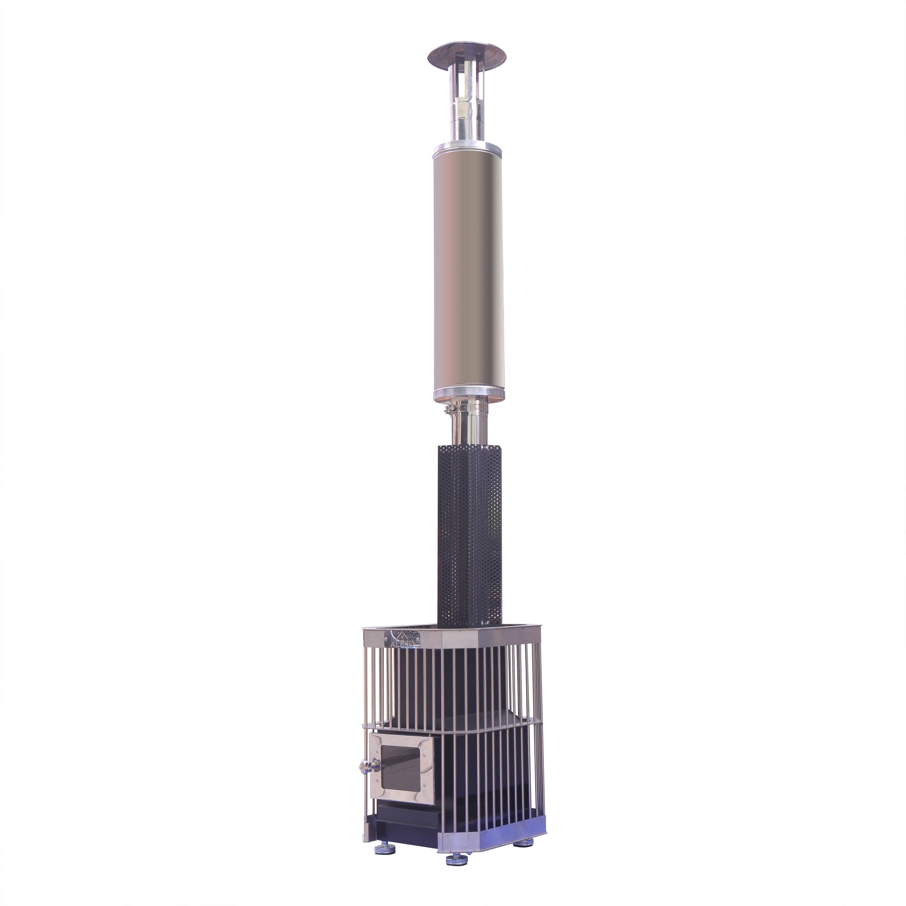 ALEKO KITWOODBS Wood Burning Sauna Heater & Chimney Kit - Equivalent to 9-15 KW Electric Heater