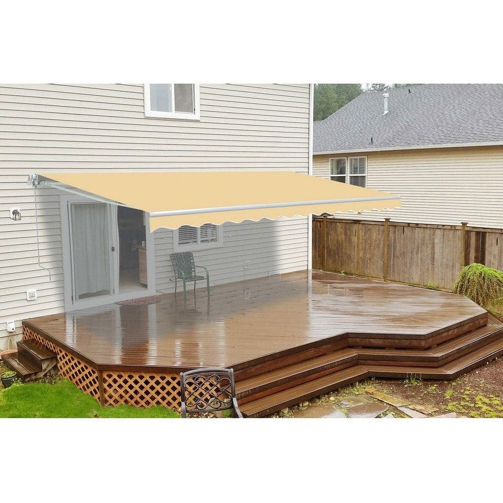 Retractable Patio Awning - White Frame