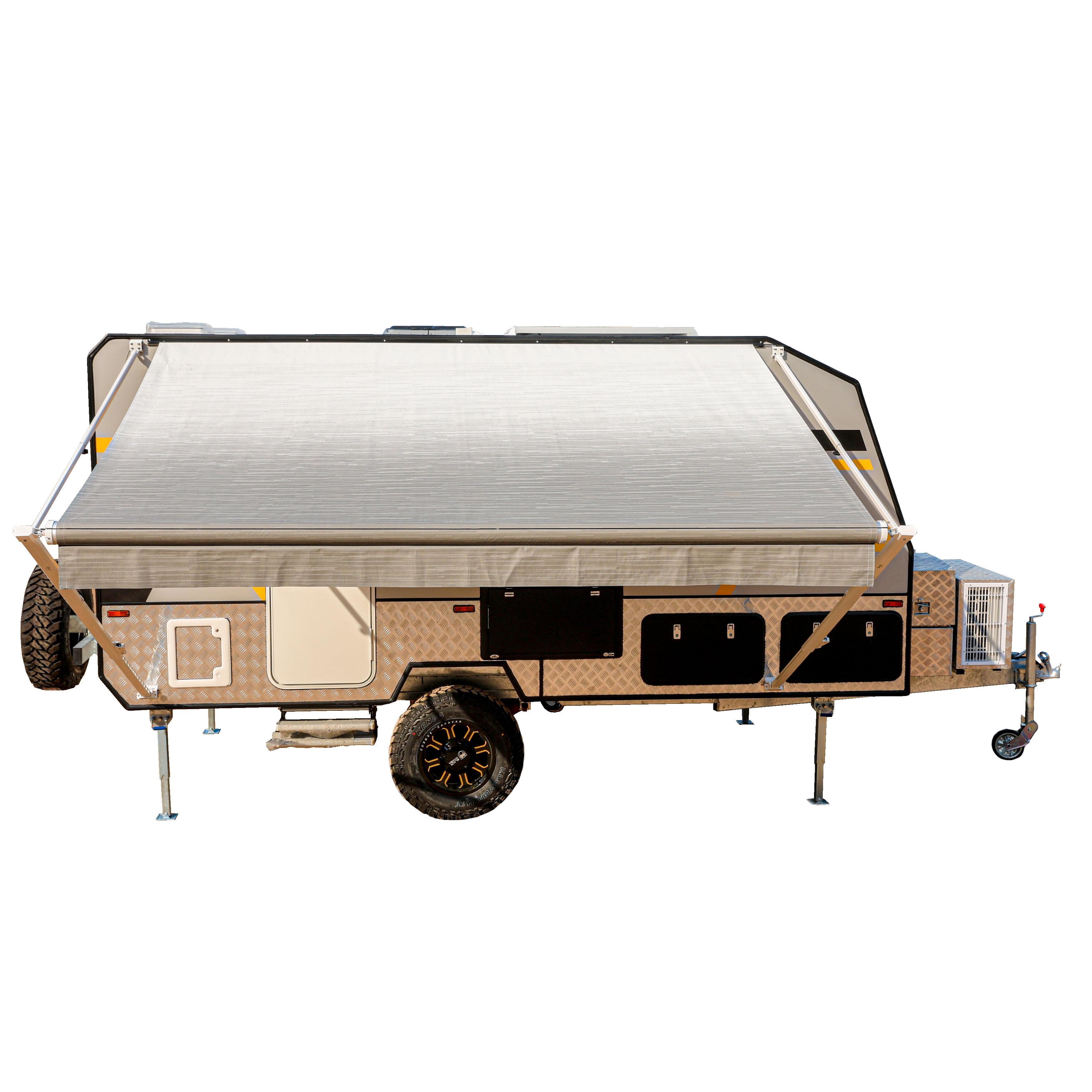 Gray Retractable PVC RV and Patio Awning