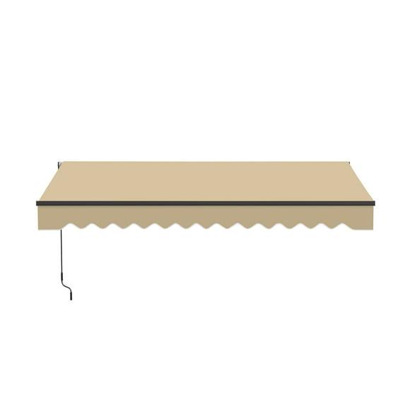 Retractable Home Patio Awning | Deck Canopy |UV Protection Sunshade | Manual Black Frame | Upgraded 2024