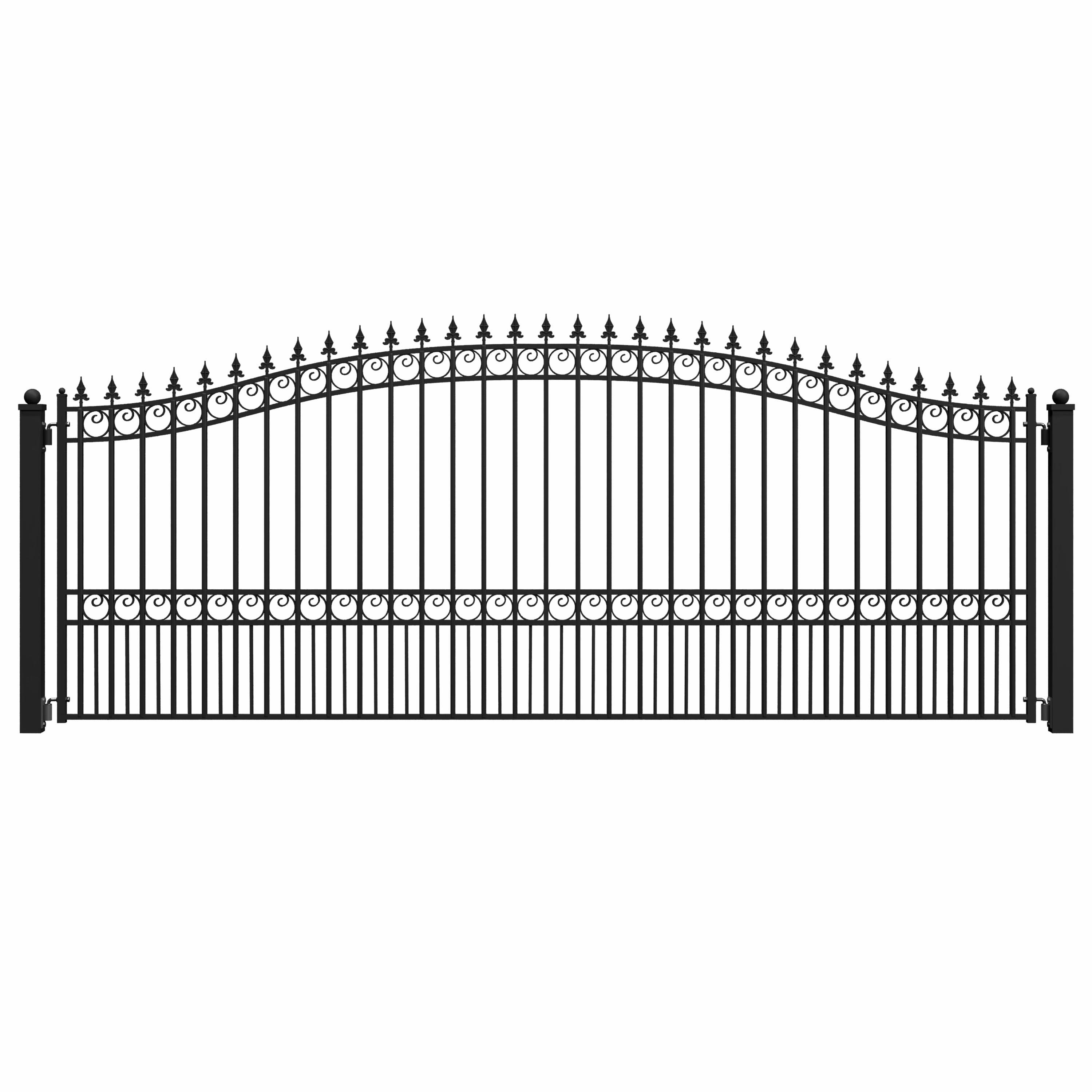 ALEKO Steel Single Swing Driveway Gate - LONDON Style