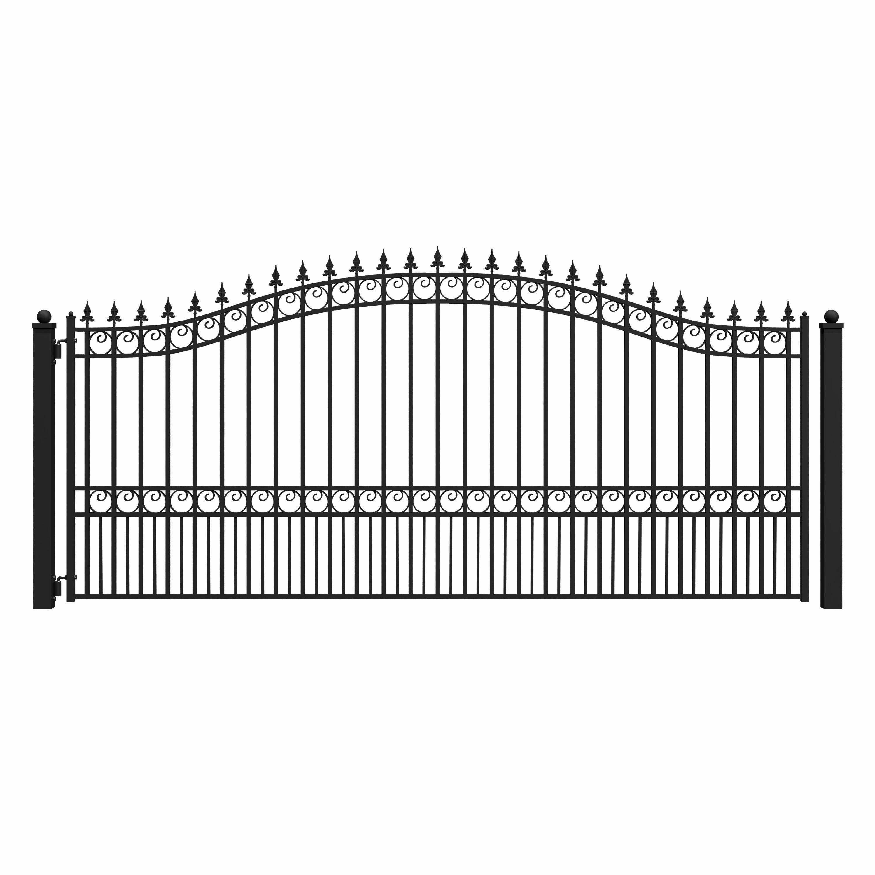 ALEKO Steel Single Swing Driveway Gate - LONDON Style
