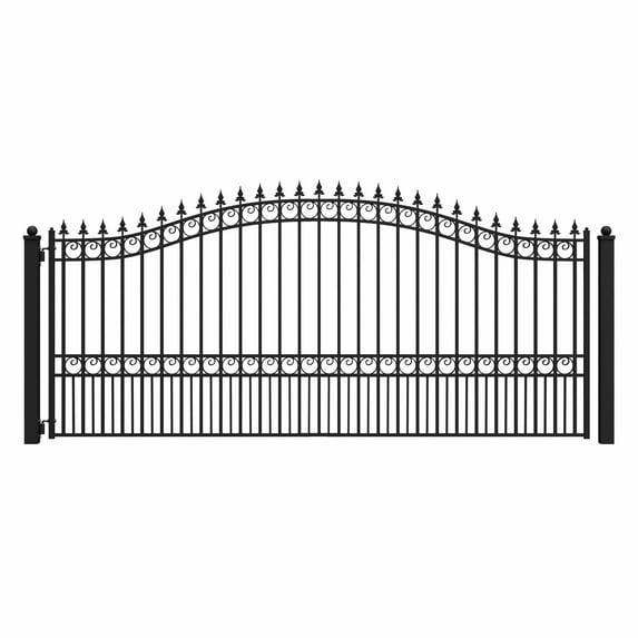 ALEKO Steel Single Swing Driveway Gate - PARIS Style