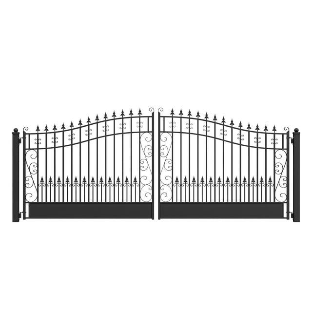 ALEKO Steel Dual Swing Driveway Gate - VENICE Style