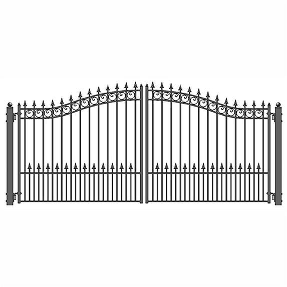 ALEKO Steel Dual Swing Driveway Gate - PRAGUE Style