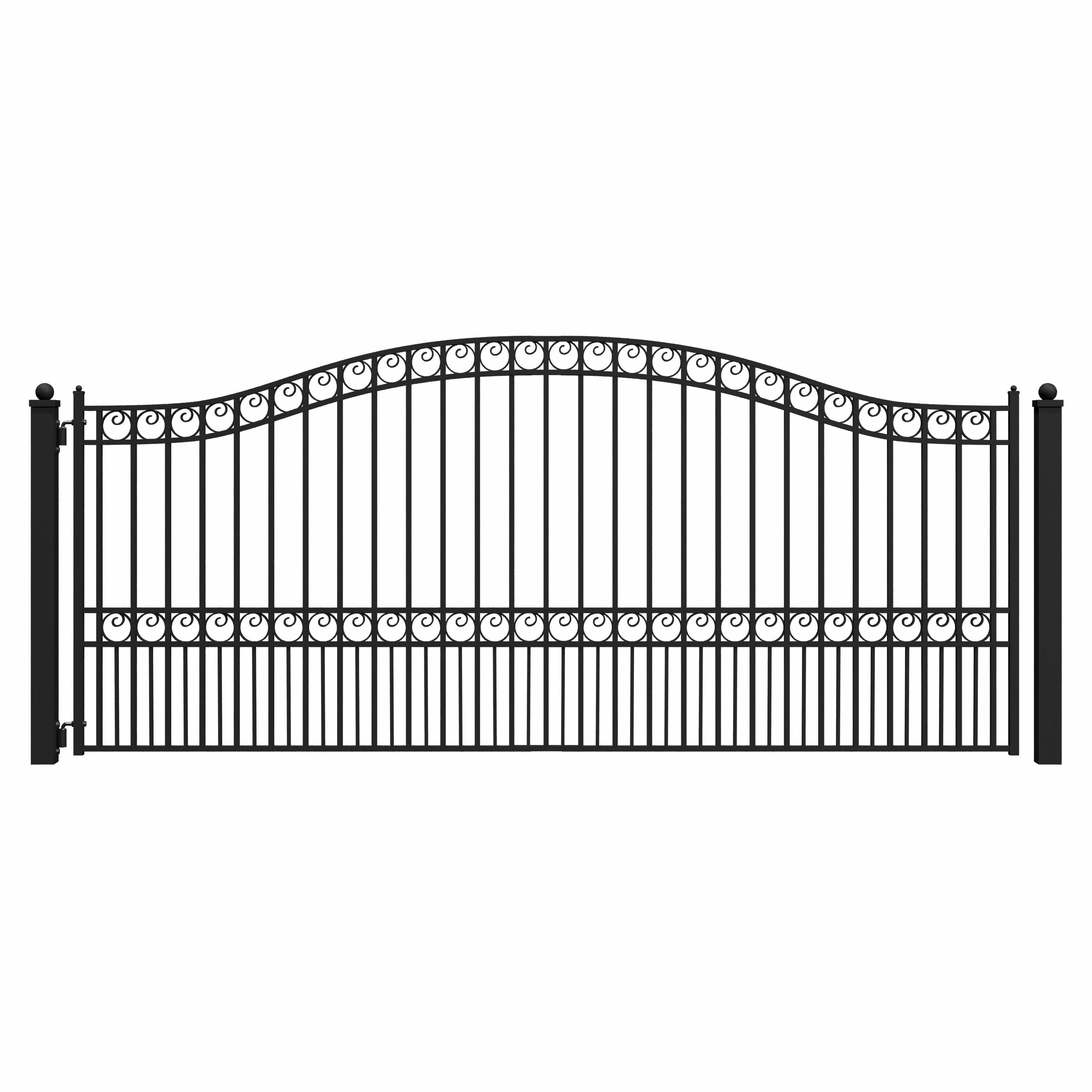 ALEKO Steel Single Swing Driveway Gate - PARIS Style
