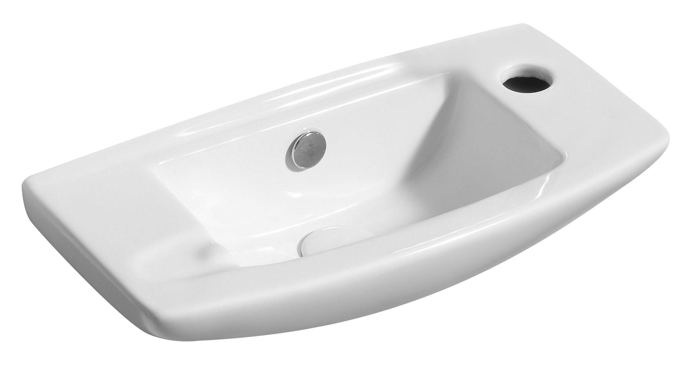 Alfi Brand 9.88'' White No Rectangular Bathroom Sink with Overflow