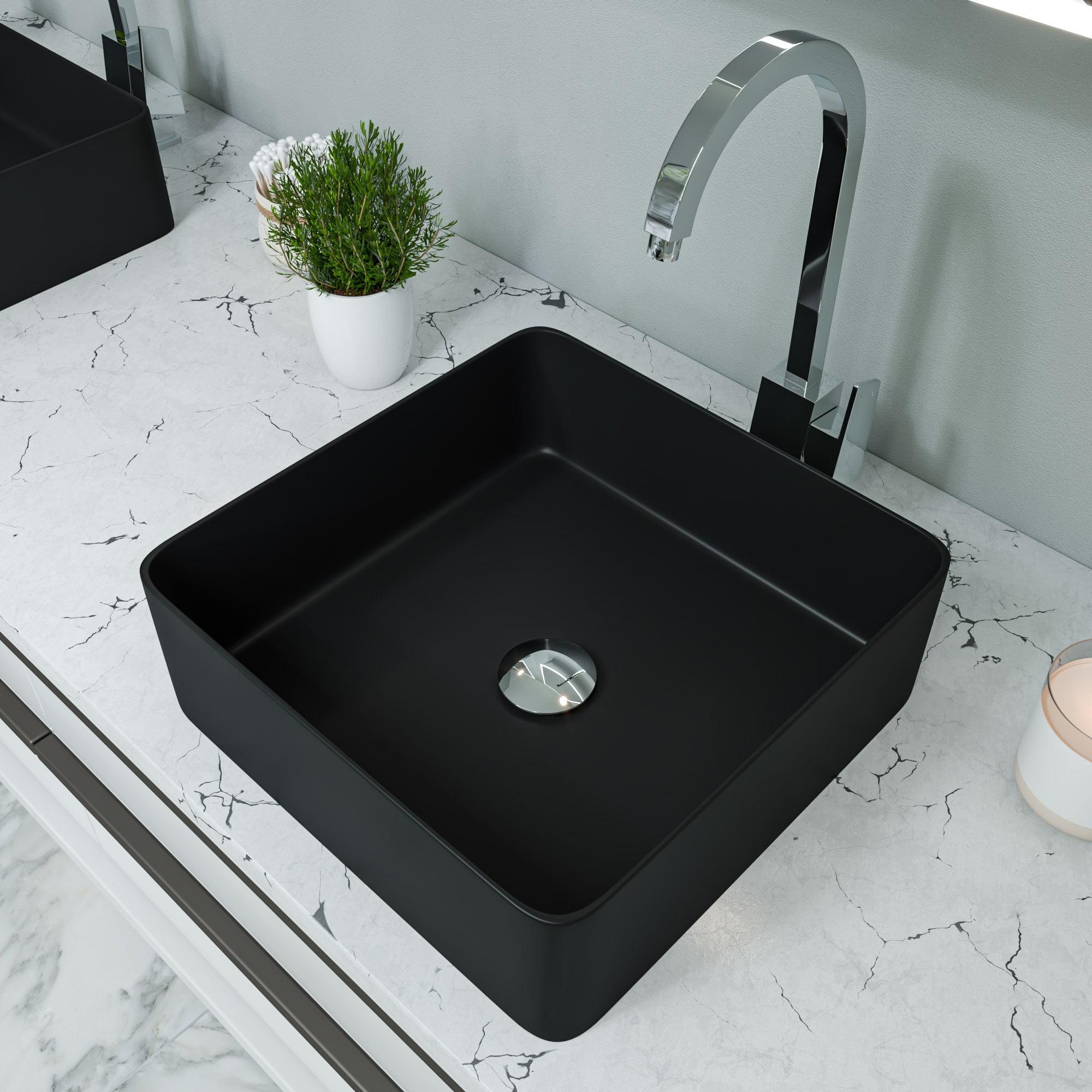 Alfi Brand 15.13'' Porcelain Square Bathroom Sink