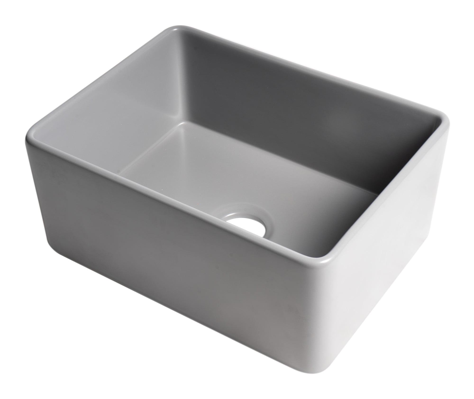 24'' L Farmhouse / Apron Single Bowl Fireclay Kitchen Sink