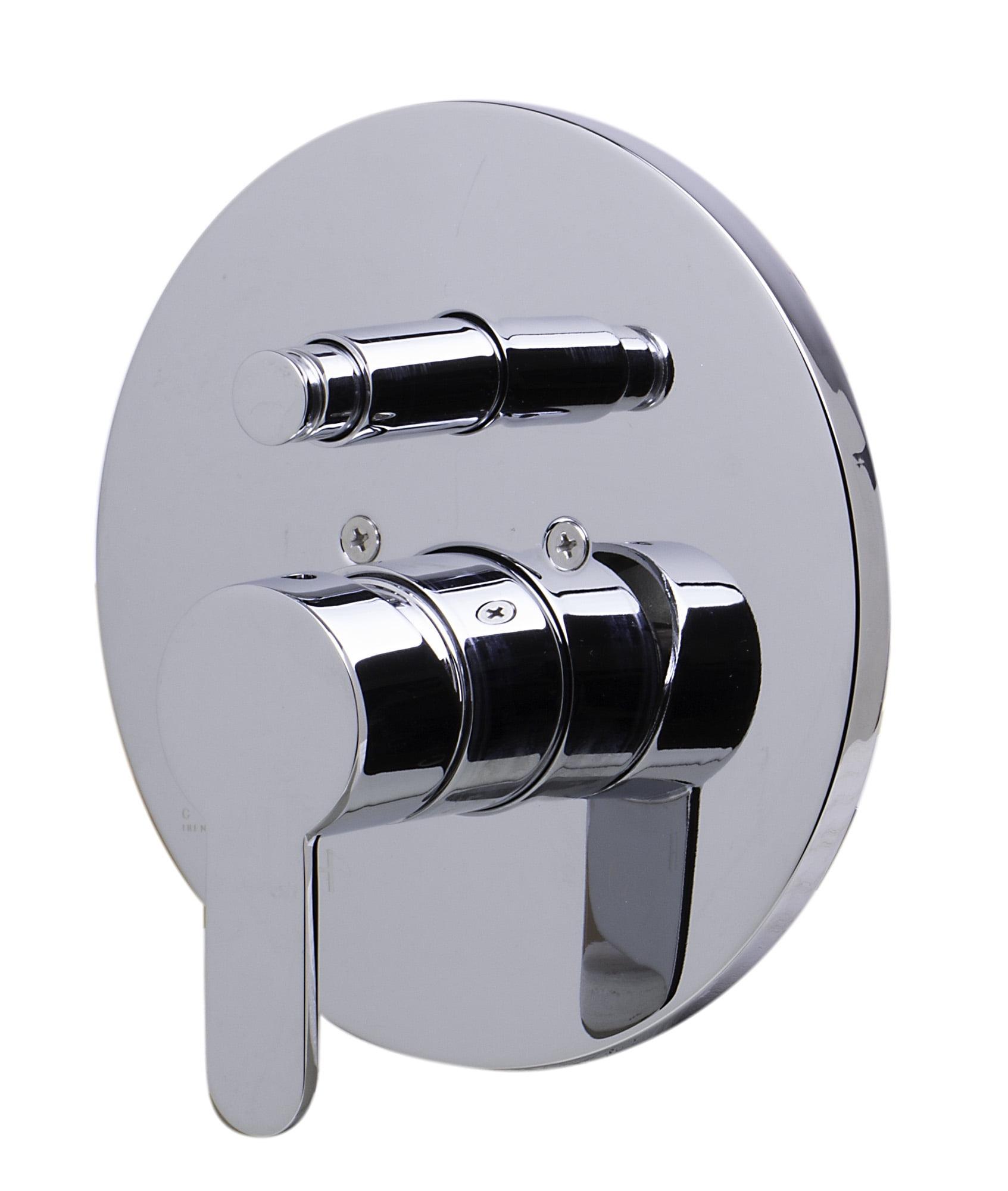 Shower Valve Mixer with Rounded Lever Handle and Diverter