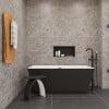 59'' Black and White Freestanding Acrylic Soaking Bathtub