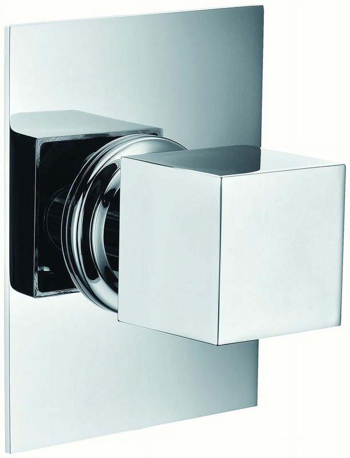 Polished Chrome Square Wall-Mounted Shower Diverter