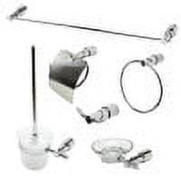 Polished Chrome 6-Piece Modern Bathroom Accessory Set