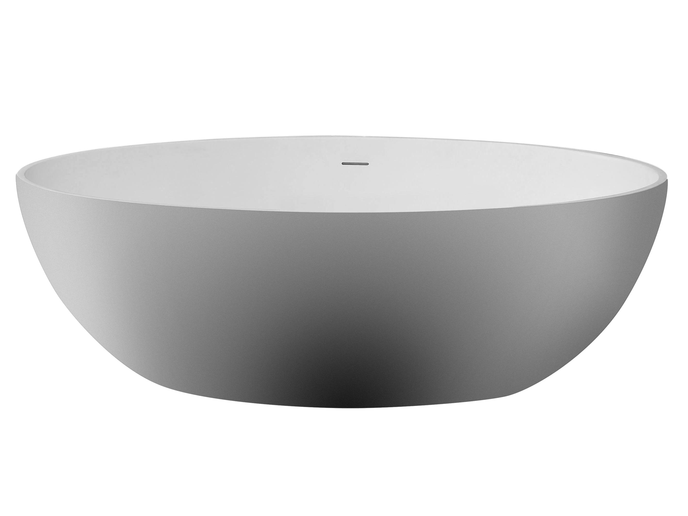 67'' x 39.4'' Freestanding Soaking Solid Surface Bathtub