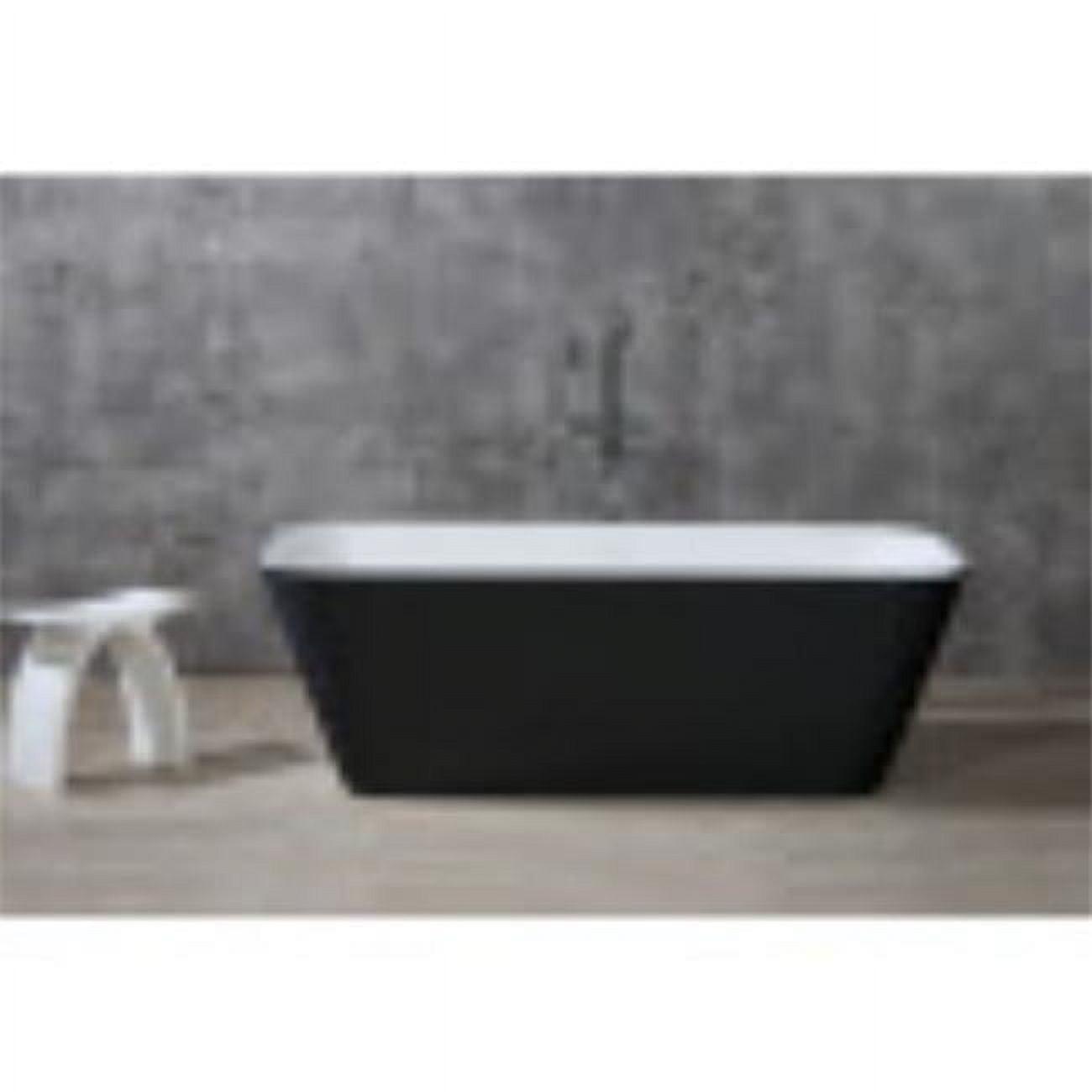 67.75'' x 31.25'' Freestanding Soaking Stone Bathtub