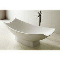 70.75'' x 33.5'' Freestanding Soaking Solid Surface Bathtub