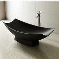 70.75'' x 33.5'' Freestanding Soaking Solid Surface Bathtub