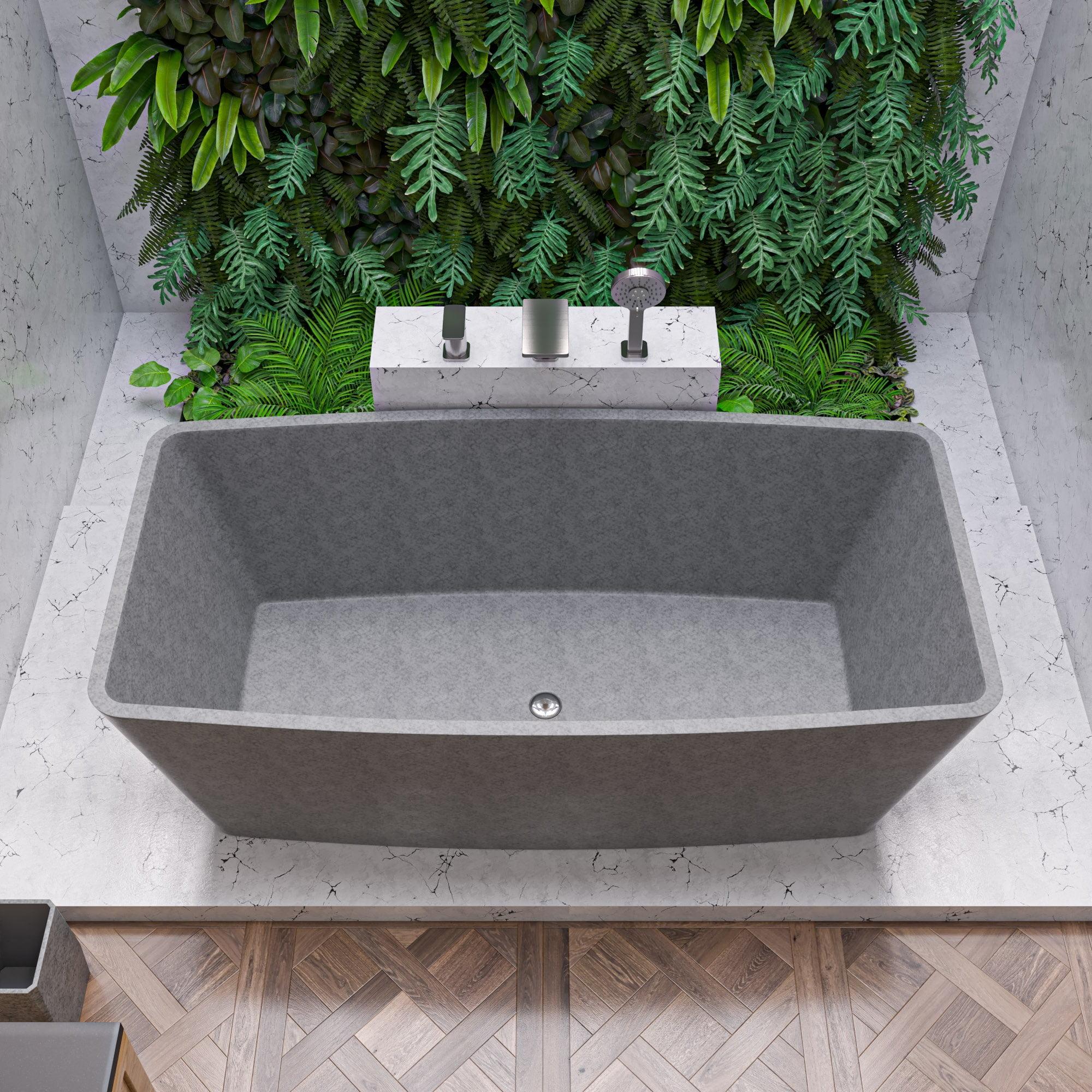 71'' x 35.4'' Soaking Stone Bathtub