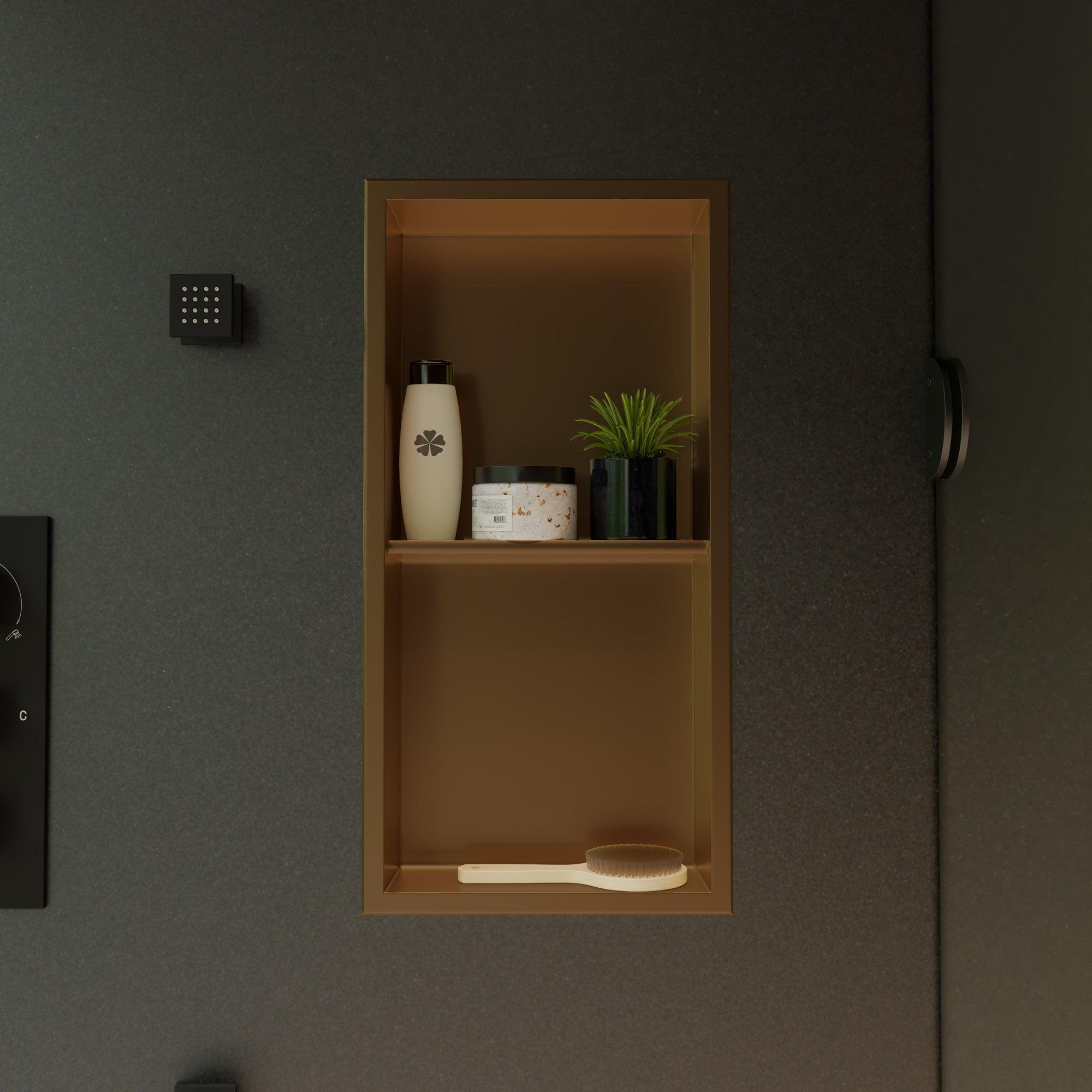 Alfi Brand Stainless Steel Shower Niche ABNP1224-BG