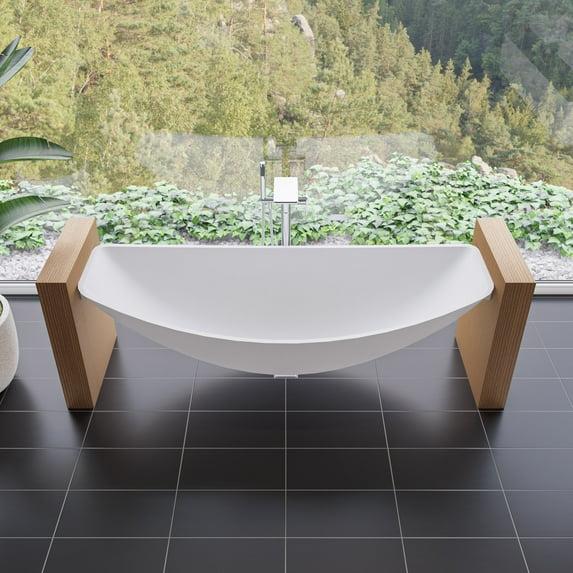 78.75'' x 78.75'' Freestanding Soaking Acrylic Bathtub