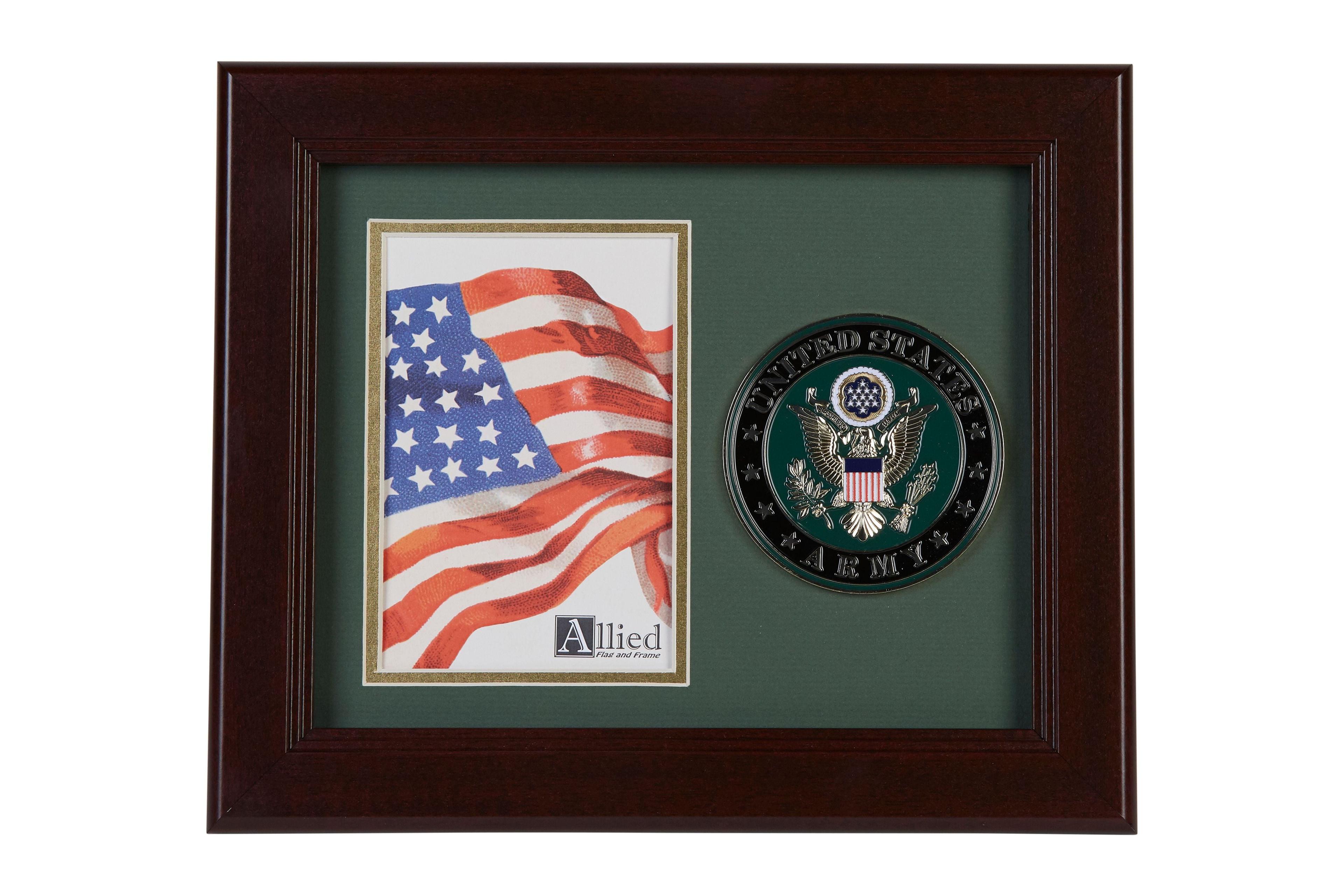 Allied Frame US Armed Forces Medallion Portrait Picture Frame - 4 x 6 Picture Opening