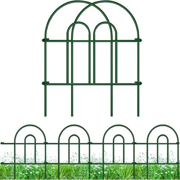 Amagabeli 35panels Decorative Garden Fence 18inchl x 50ft Border Animal Barrier Fence Border Green Thicken